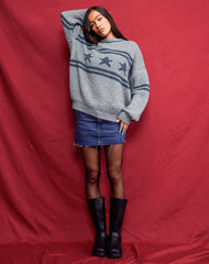 Lulees Jumper in Star Stripe Grey