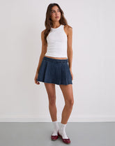 Lupi Micro Skirt in Chambray Vintage Blue