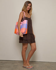 Market Bag in Check Pink