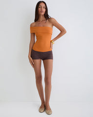 Marga One Shoulder Top in Sunset Orange