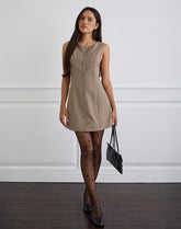 Mirina Mini Dress in Tailoring Taupe