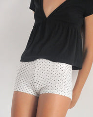Eunia Short in Micro Polka White