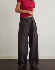 Nala Trouser in Heavy Woven Check Blue and Red