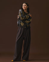 Nala Trouser in Heavy Woven Check Blue and Red