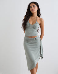 Esmeray Midi Ring Skirt in London Fog