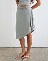 Esmeray Midi Ring Skirt in London Fog