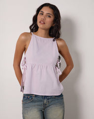 Palsi Tie Side Top in Light Lilac