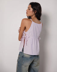 Palsi Tie Side Top in Light Lilac