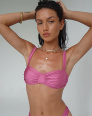 Panave Bikini Top in Mauve Shimmer
