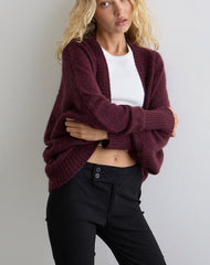 Pasha Shrug Cardigan in Dark Cherry