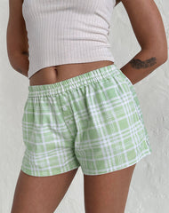 Laboxe Boxer Shorts in Table Cloth Neo Mint