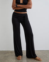 Donata Trouser in Black with Belt