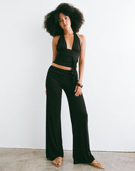 Donata Trouser in Black with Belt