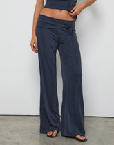 Donata Trouser in Ocean Storm with Belt
