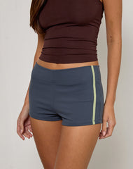 Rapal Short in Navy with Sage Binding