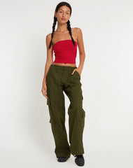 Shae Bandeau Top in Racing Red