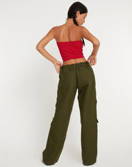 Shae Bandeau Top in Racing Red