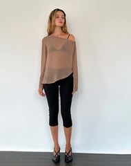Riot Top in Chiffon Light Brown