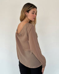 Riot Top in Chiffon Light Brown