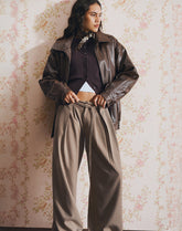 Rivela Tie Waist Trouser in Taupe
