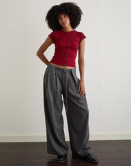 Rivela Tie Waist Trouser in Grey