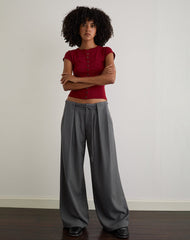 Rivela Tie Waist Trouser in Grey