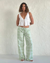 Lirura Trouser in Table Cloth Neo Mint