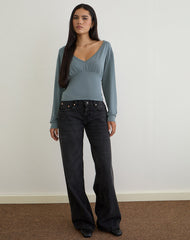 Romari Top in Ash Blue