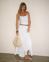 Rombe Seamed Fairy Maxi Skirt in Ivory