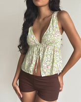 Ronia Top in Blooming Lily Green