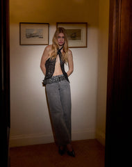 Ruway Unlined Scarf Top in Sequin Black