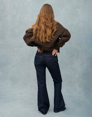 Rigid Low Rise Flare Jeans In Indigo