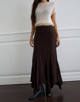 Rombe Maxi Skirt in Bitter Chocolate