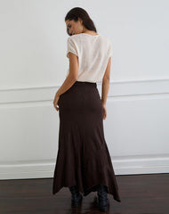 Rombe Maxi Skirt in Bitter Chocolate