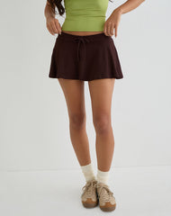 Saeko Micro Skort in Bitter Chocolate