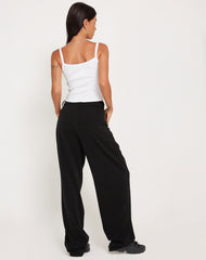 Sakaria Wide Leg Trouser in Tailoring Black