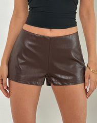 Sanne Hot Pants in PU Brown