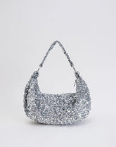 Sequin Hobo Bag in Silver