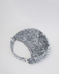 Sequin Hobo Bag in Silver