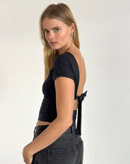 Sipang Tie Back Top in Black