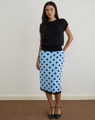 Sorin Deep Waistband Top in Knit Black