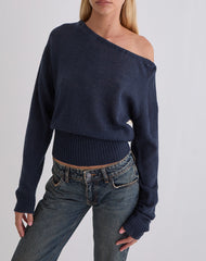 Suena Asymmetric Jumper in Navy