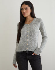 Talira Cardigan in Knit Dark Grey Marl