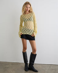 Tate Jumper in Metallic Lemon