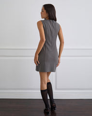 Thaif Mini Dress in Tailoring Charcoal