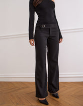 Tova Tie Tailoring Trousers in Black