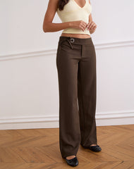 Tova Tie Tailoring Trousers in Chocolate
