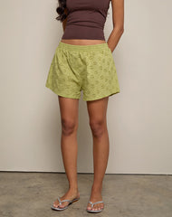Verie Short in Little Daisy Broderie Lime