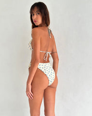 Veroly Bikini Bottom in Blue Cluster Floral