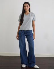 Viman Top in Jersey Grey Marl